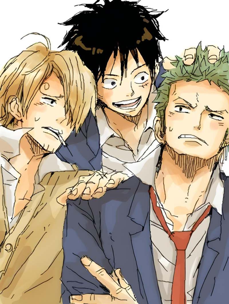 Zoro, Luffy y Sanji.