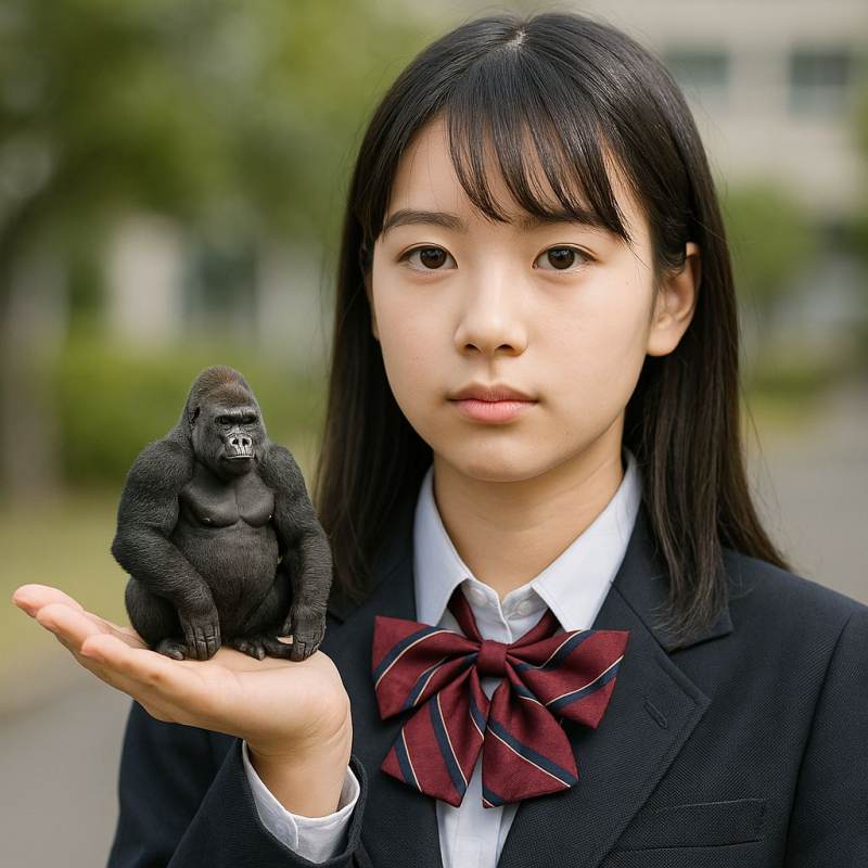 手のひら玉座ゴリラ