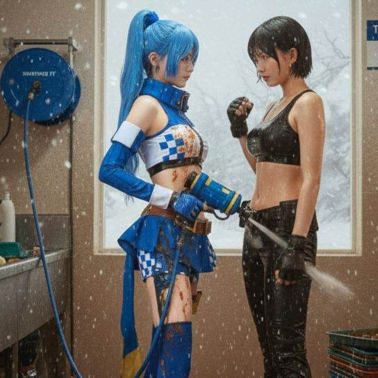 건슬링거 마리 VS 아린 레슬링