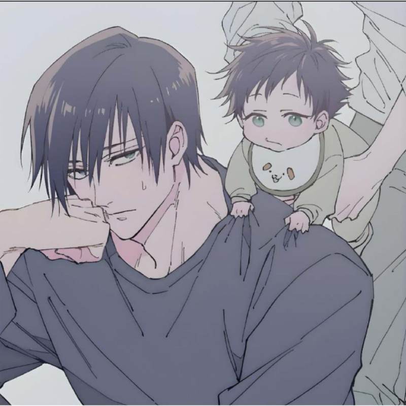 Toji Fushiguro and baby Megumi