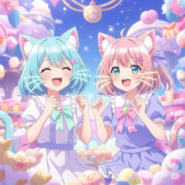 パステルブルー、パステルピンク