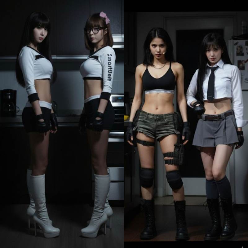 이유은 누나 민다흰 누나 눈알 날카롭게 보고있서요