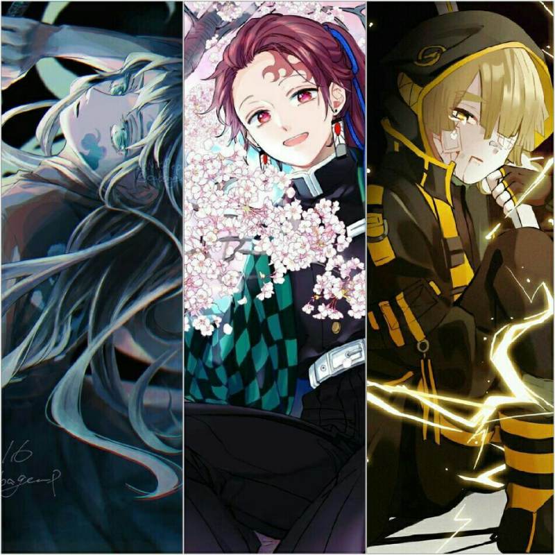 Muichiro, Tanjiro and Zenitsu