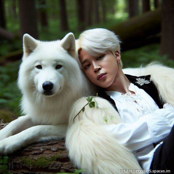 Чимин влюблённый белый волк