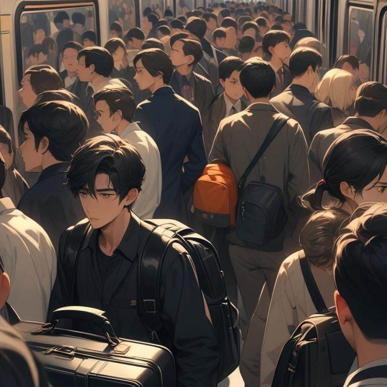 Hommes dans le train