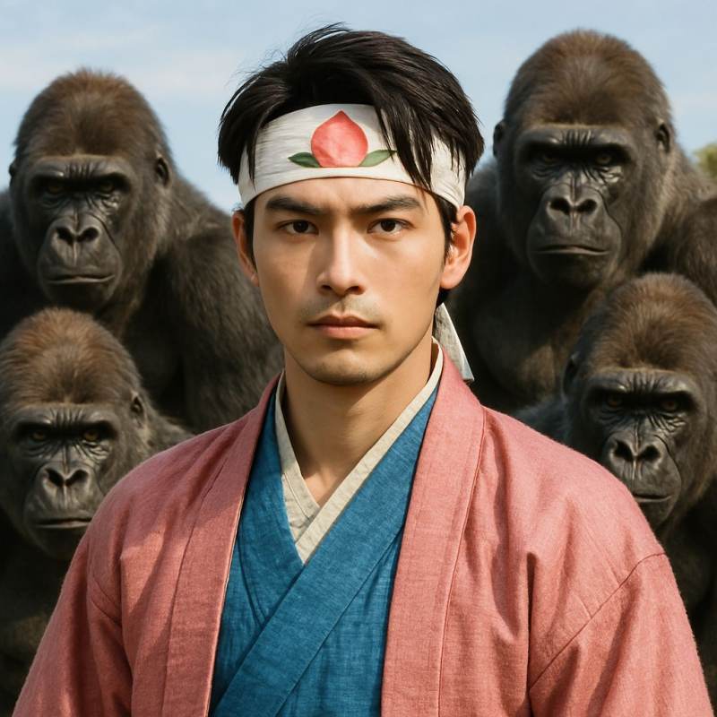 お供のゴリラ４体