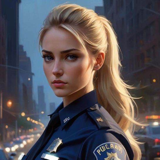 Tsundere Police woman.