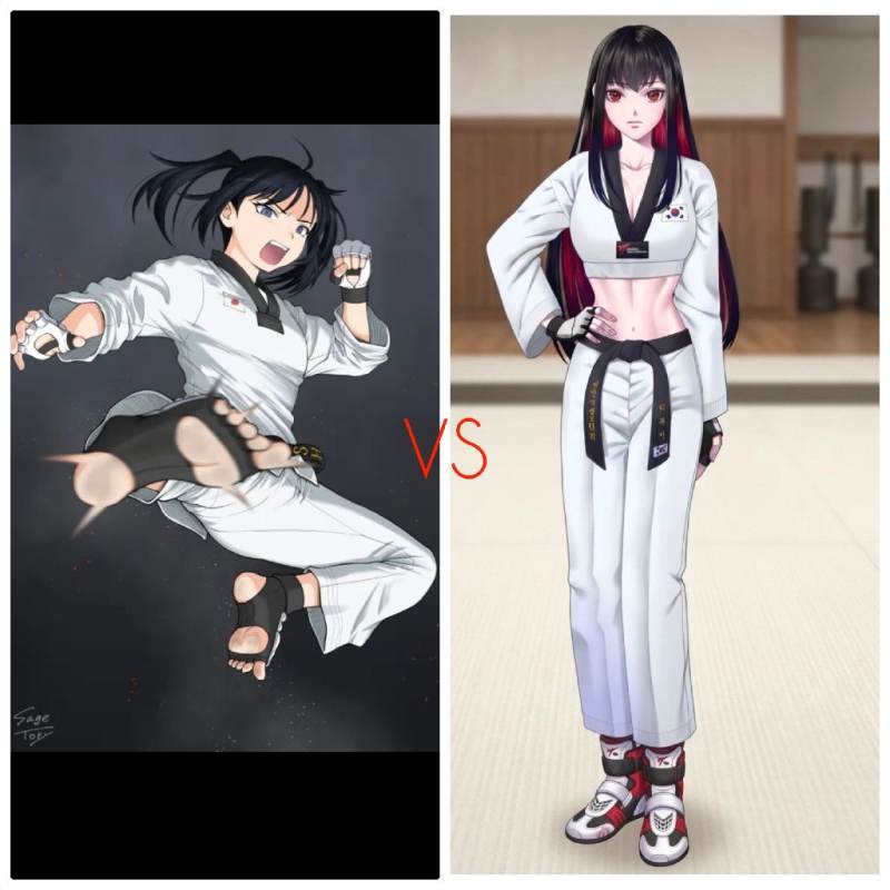 일본 책갈피 vs 한국 최유진 태권도