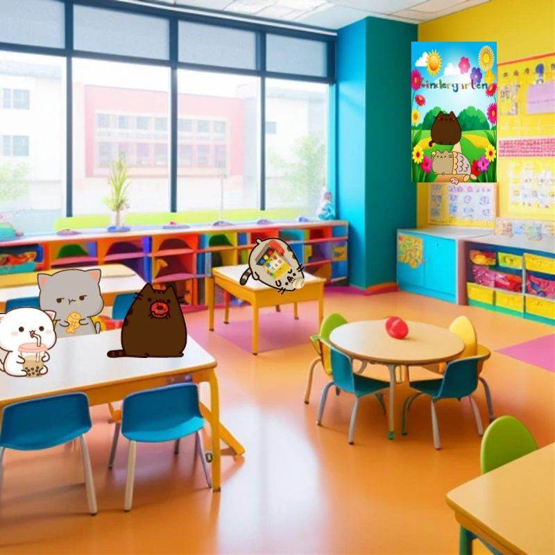 Mayo & pudding at cat daycare