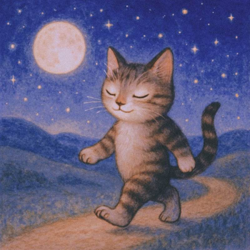 夢歩きネコ