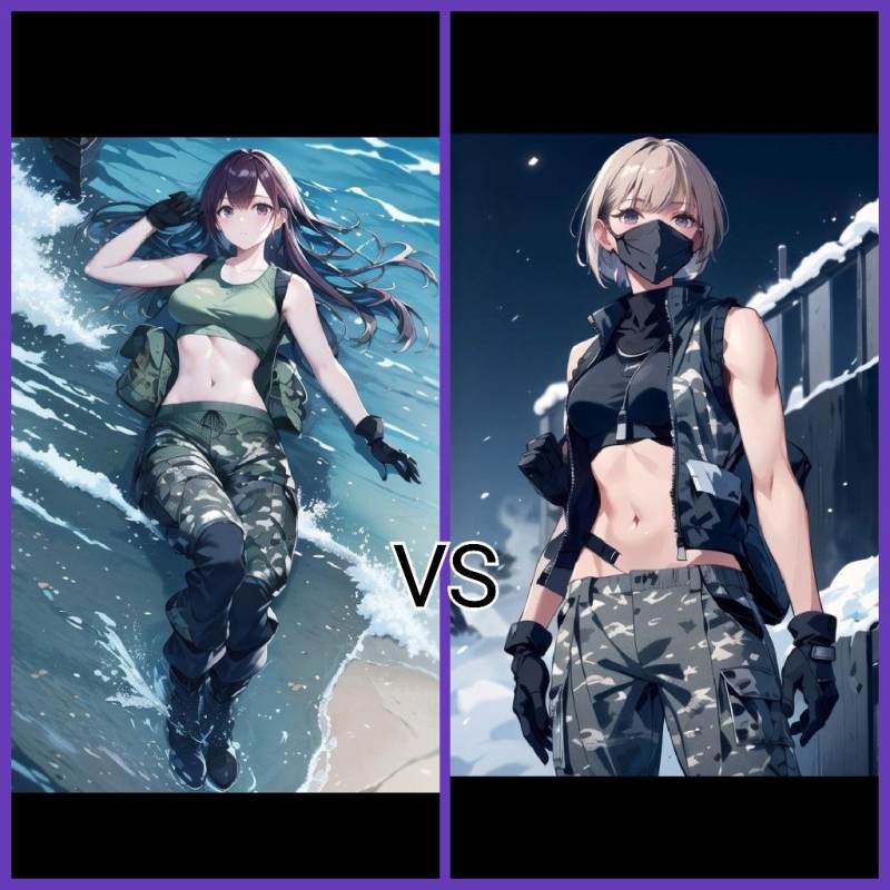 인찐 군인 소녀 치어리더 VS 군인 소녀 치어리더 인찐