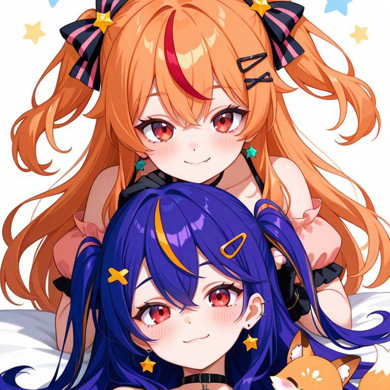 散歩のふたり、Pちゃん、卍ちゃん