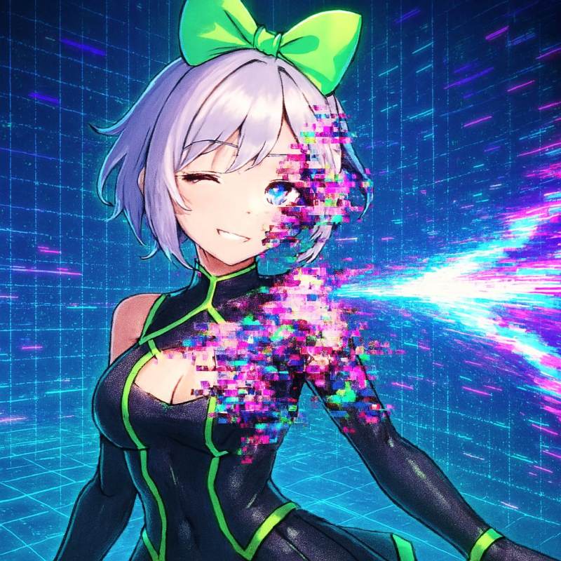 バグ浸食を受ける少女