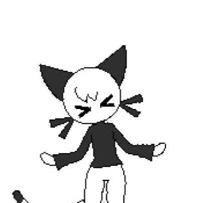Grayscale catgirl