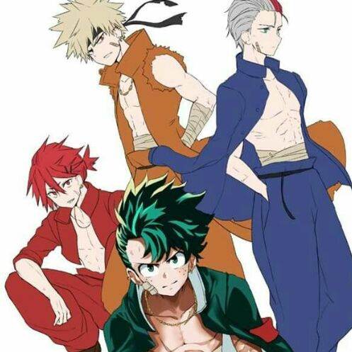 Kacchan, Deku, Shoto and Kiri