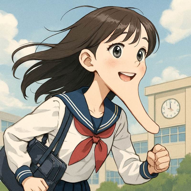 顎長ヒロイン
