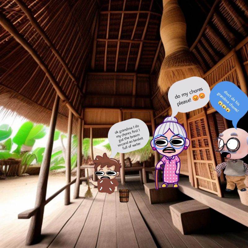 Angry Grandma & Helper Grandpa