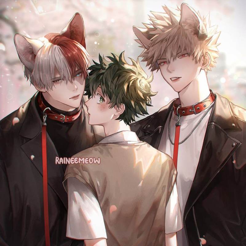 bakugo,shoto y deku