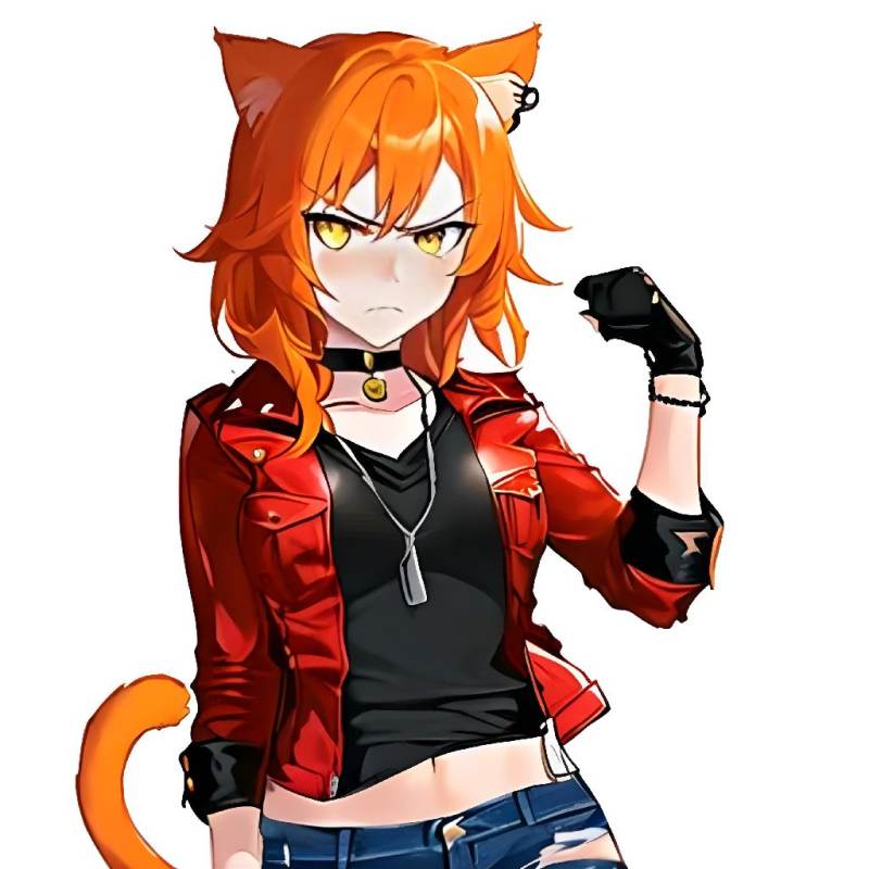 A garota gato que é sua colega